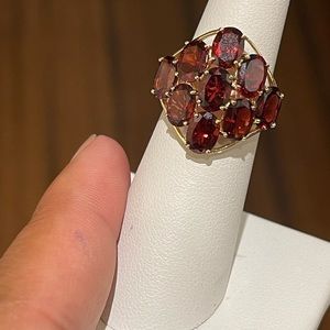 10k gold 9 carat garnet ring size 5.5